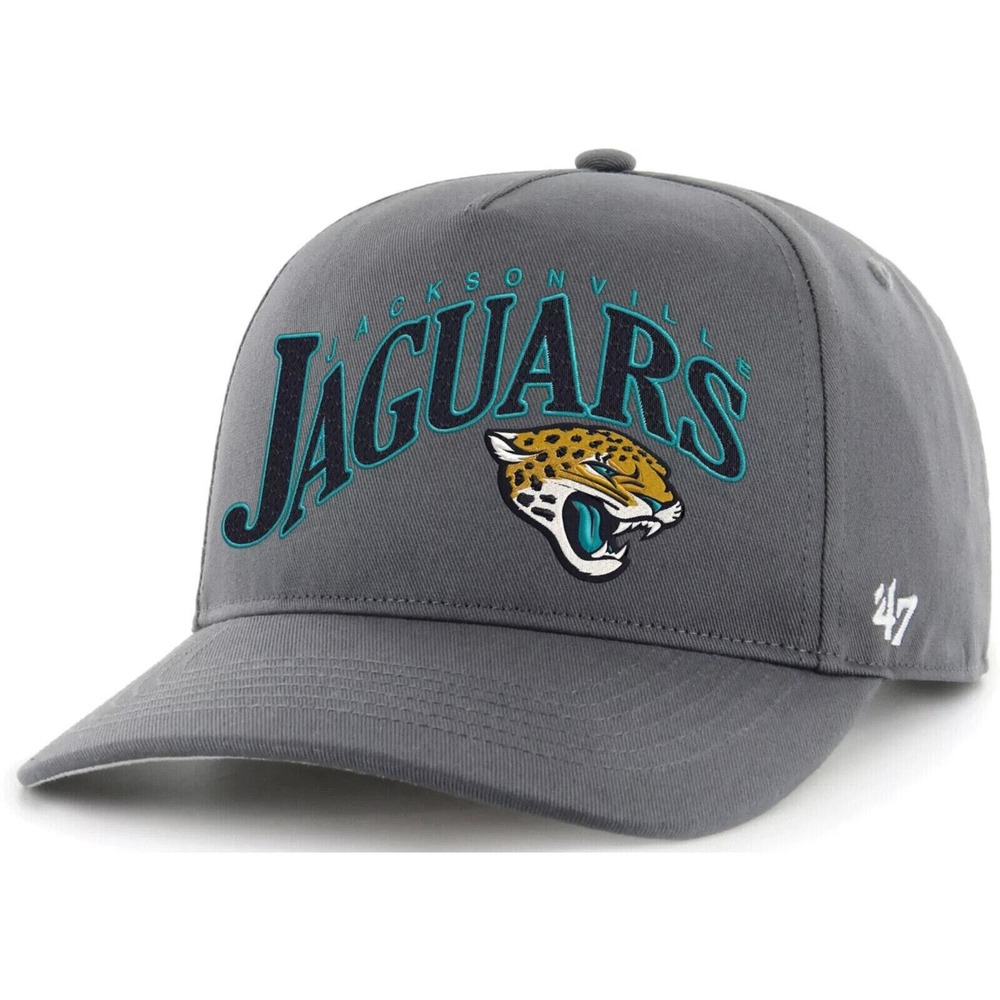 Jacksonville Jaguars 47 Brand Hitch Snapback Hat Charcoal Grey NFL Adjustable